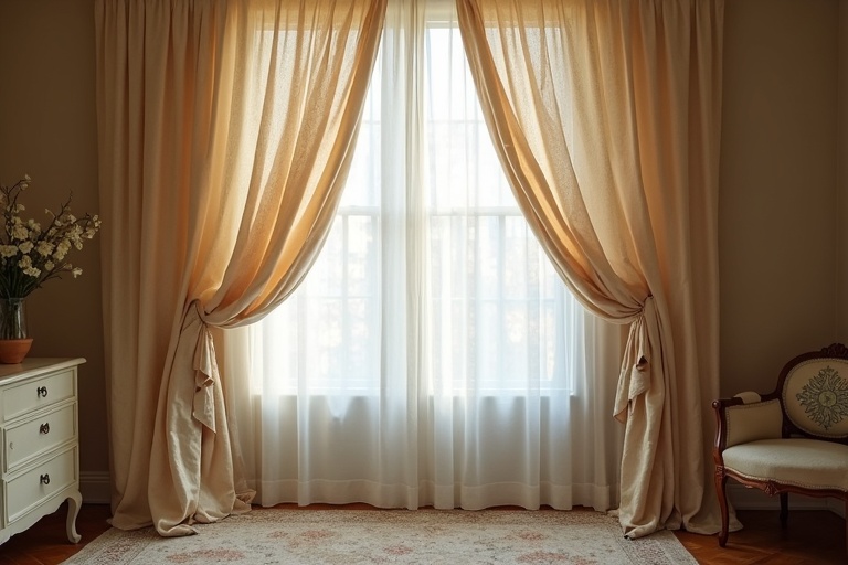 before bedroom curtain cleaning
